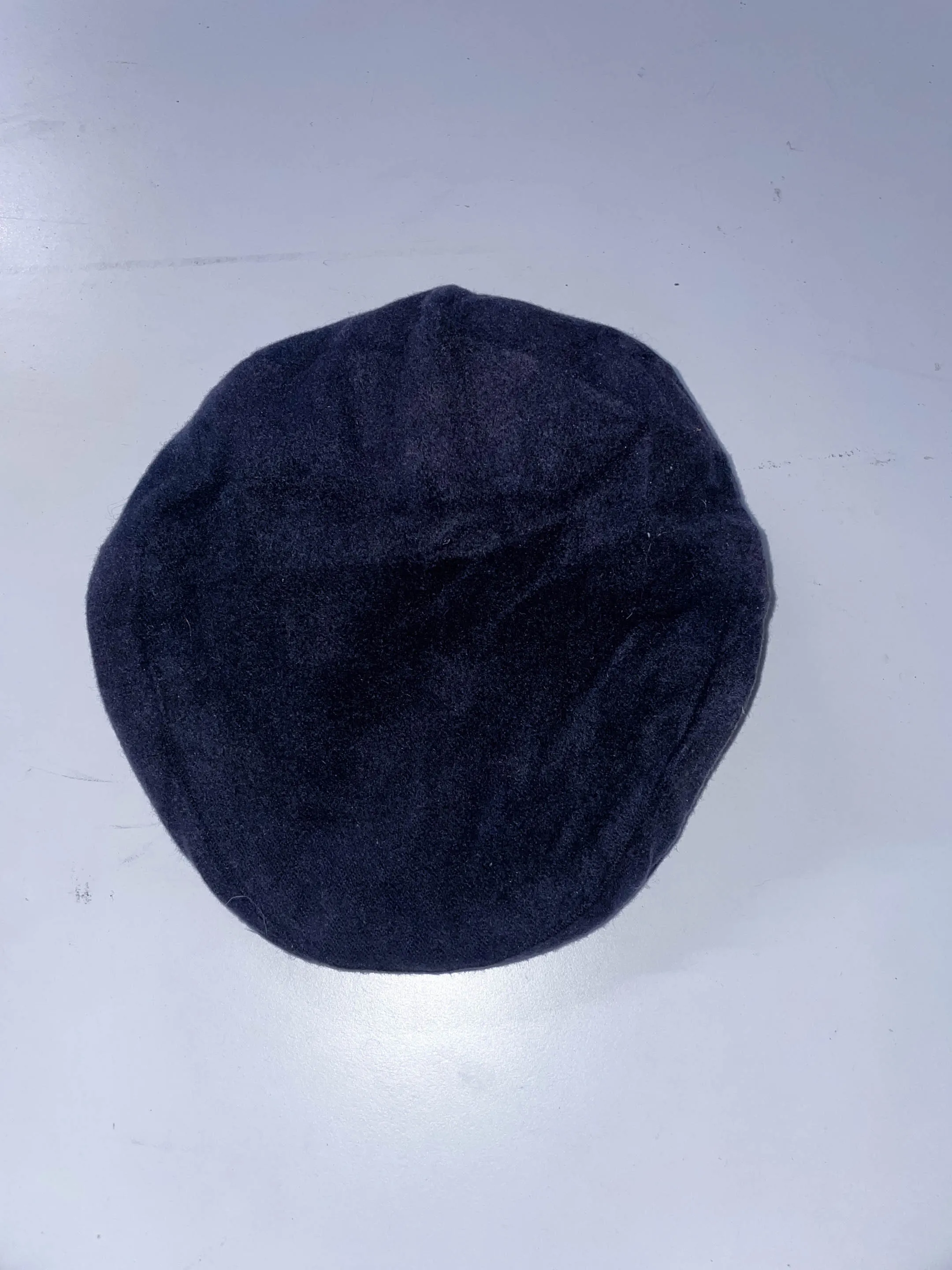 Vintage Hats of Ireland castlebars tailored cashmere navy blue flat hat