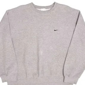 VINTAGE NIKE CLASSIC SWOOSH GREY SWEATSHIRT 1990S SIZE LARGE