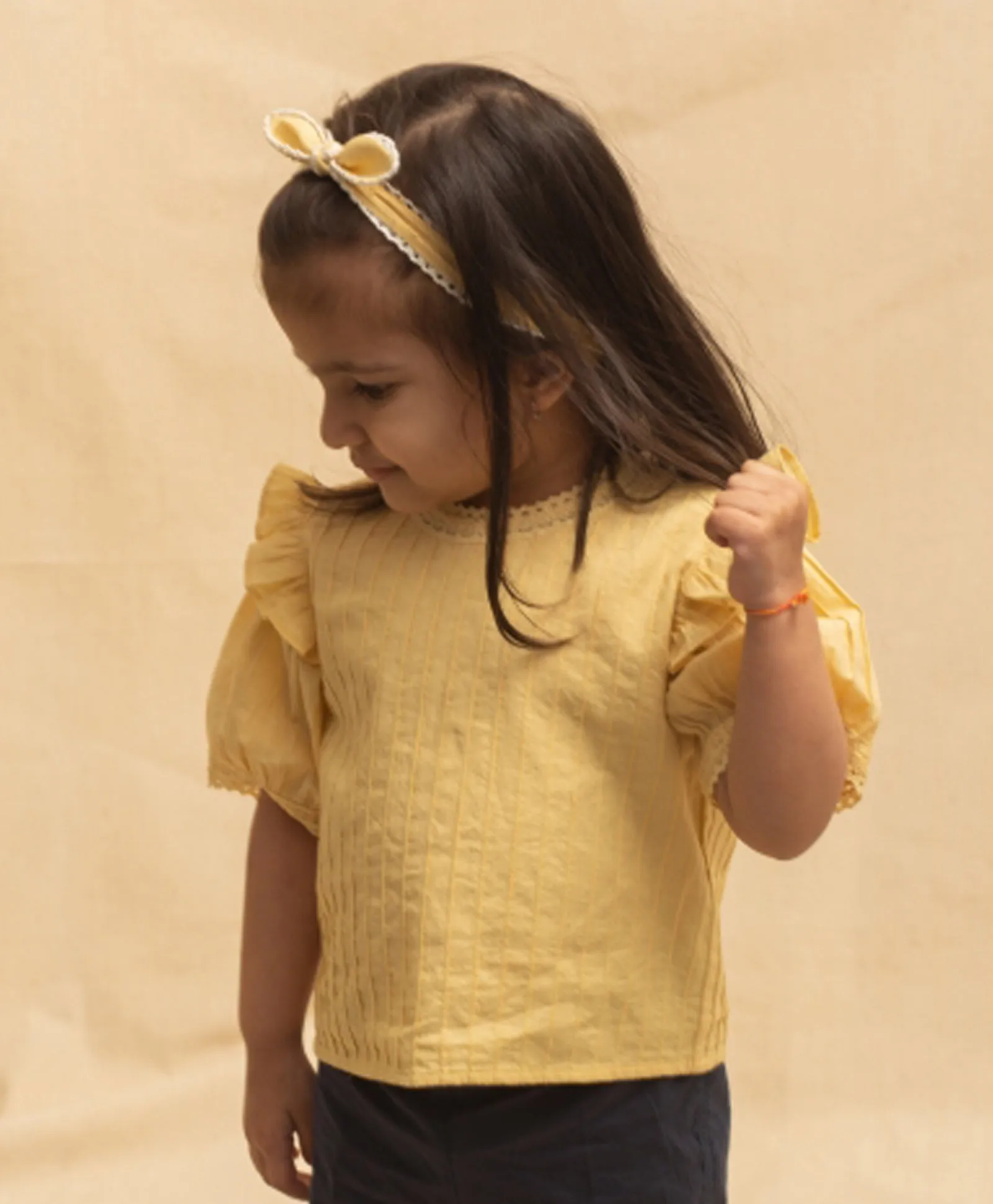 Vintage Ruffle - Yellow Top