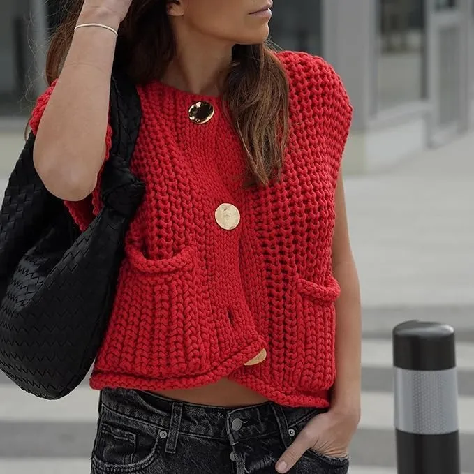 Vintage Style Knit Vest