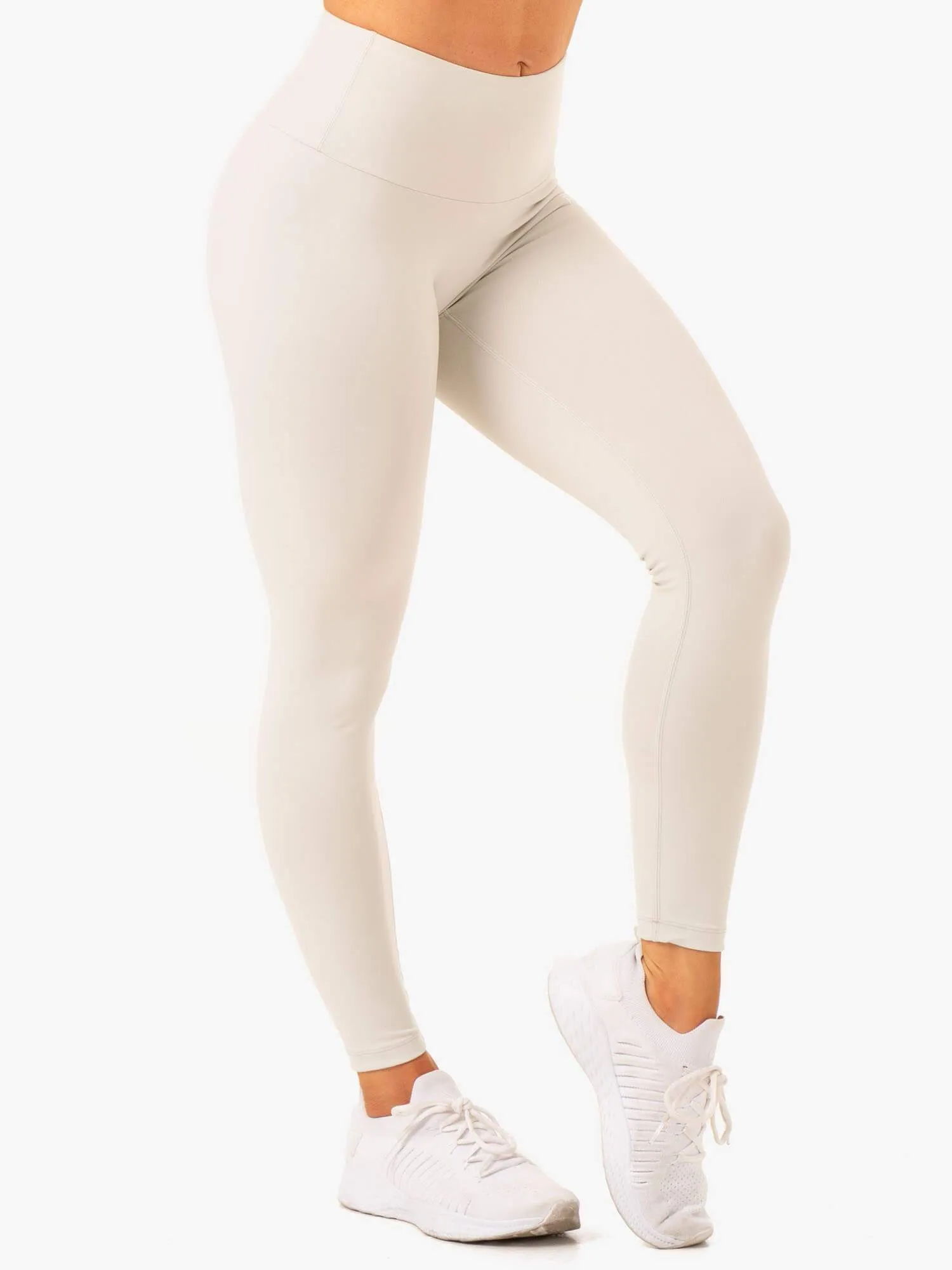 Vital High Waisted Scrunch Leggings - Snow Grey