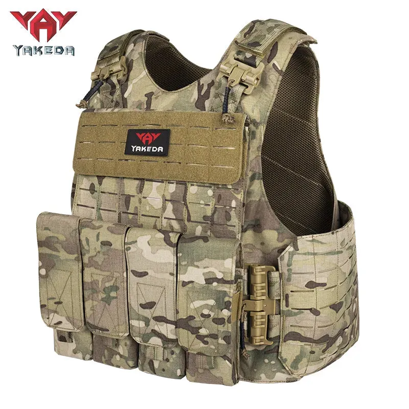 VT-8558 YAKEDA Camouflage Nylon Chaleco Tactico Combat MOLLE Plate Carrier Tactical Vest