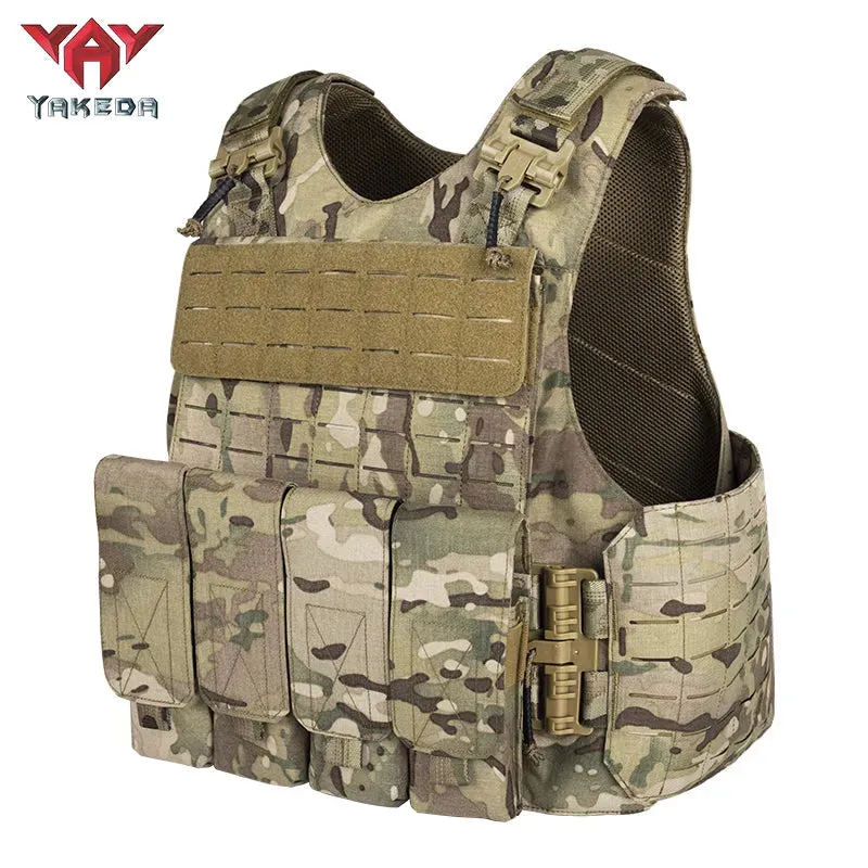 VT-8558 YAKEDA Camouflage Nylon Chaleco Tactico Combat MOLLE Plate Carrier Tactical Vest