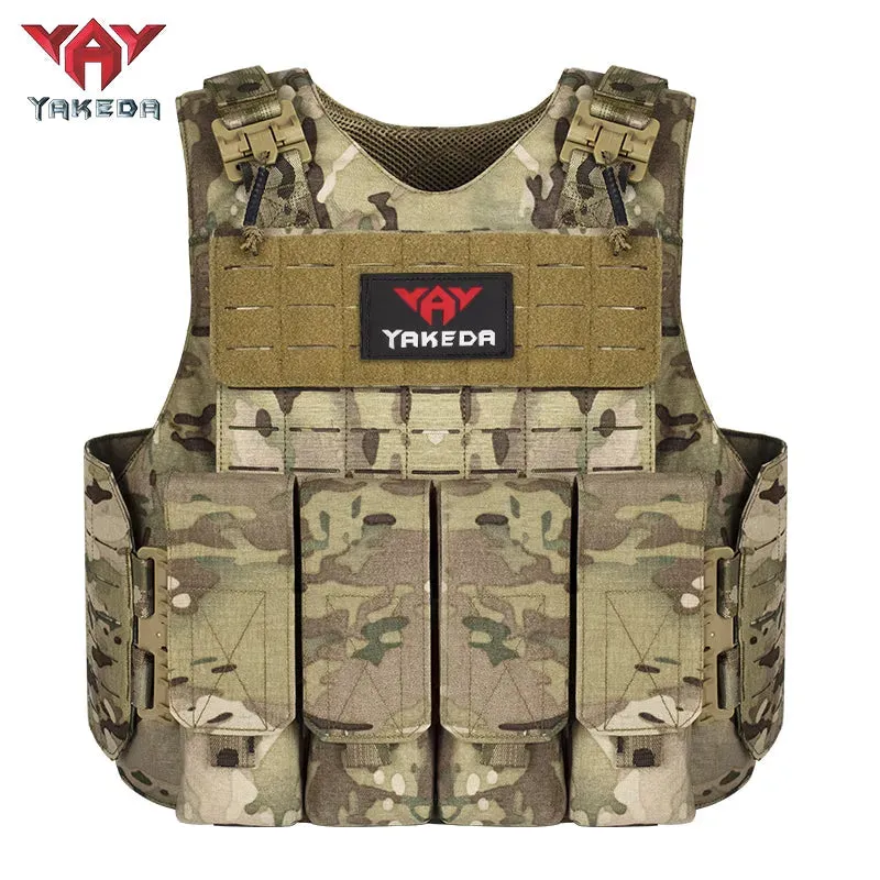 VT-8558 YAKEDA Camouflage Nylon Chaleco Tactico Combat MOLLE Plate Carrier Tactical Vest