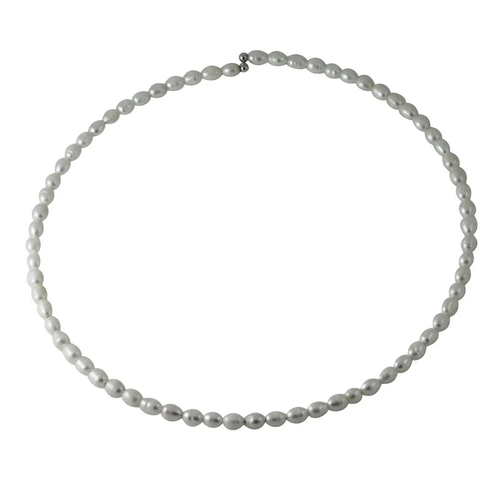 White Pearl Collar Necklace