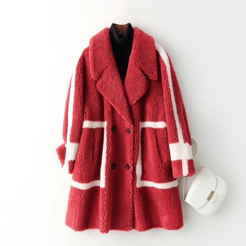 Women's Autumn/Winter Casual Warm Coat With Sheep Fur