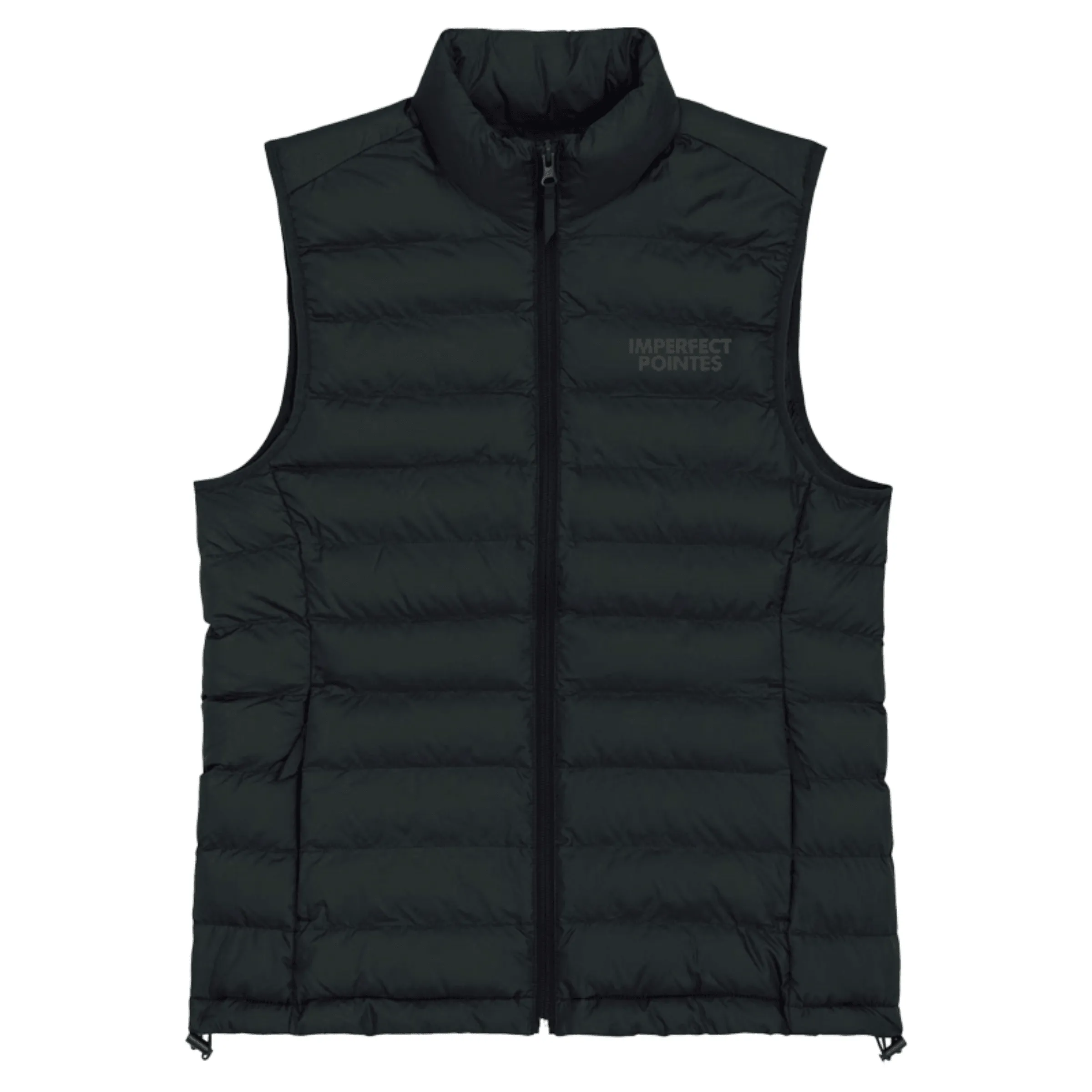 Womens Quilted Bodywarmer Gilet with Embroidered BLACK Logo