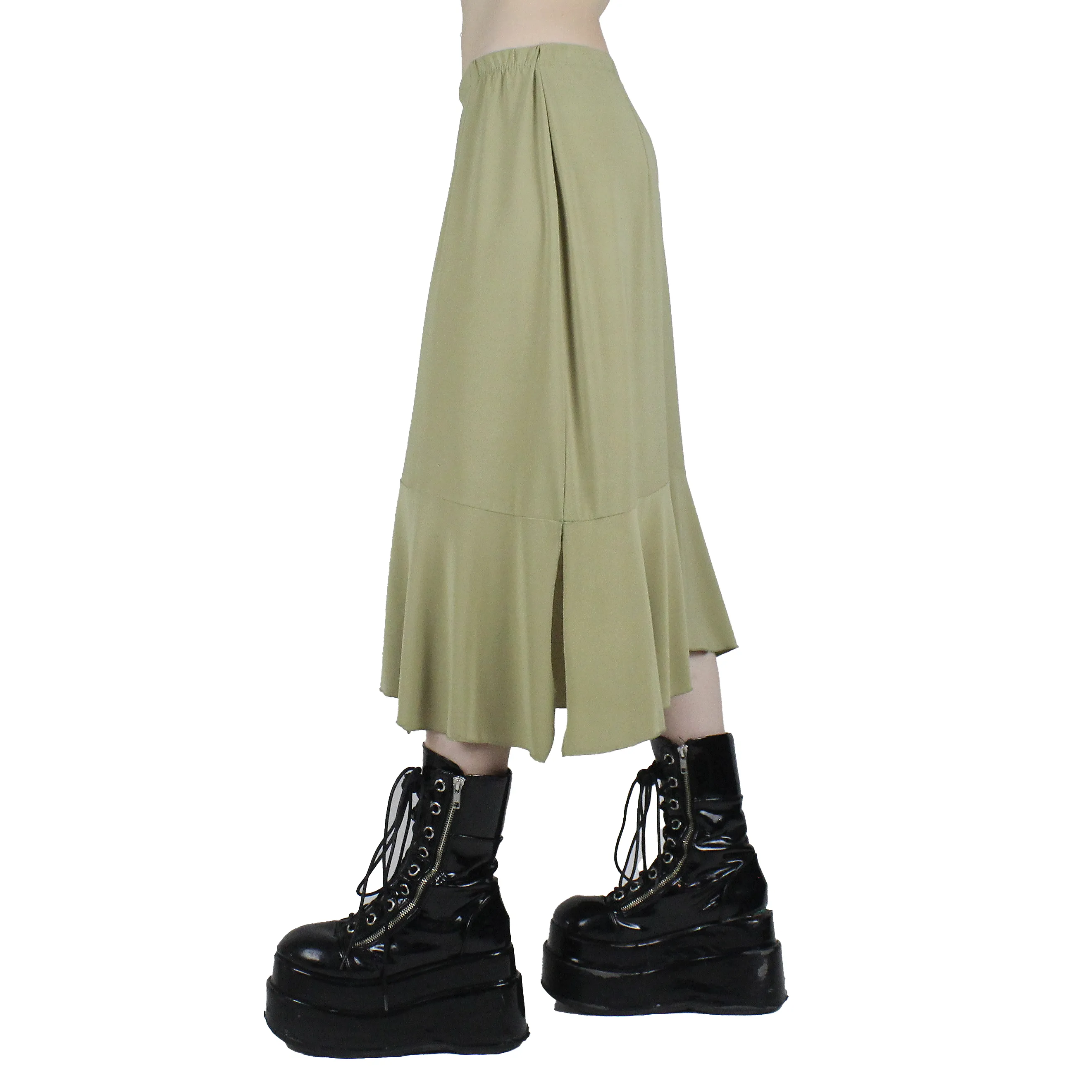 Y2K Sage Midi Skirt (S)