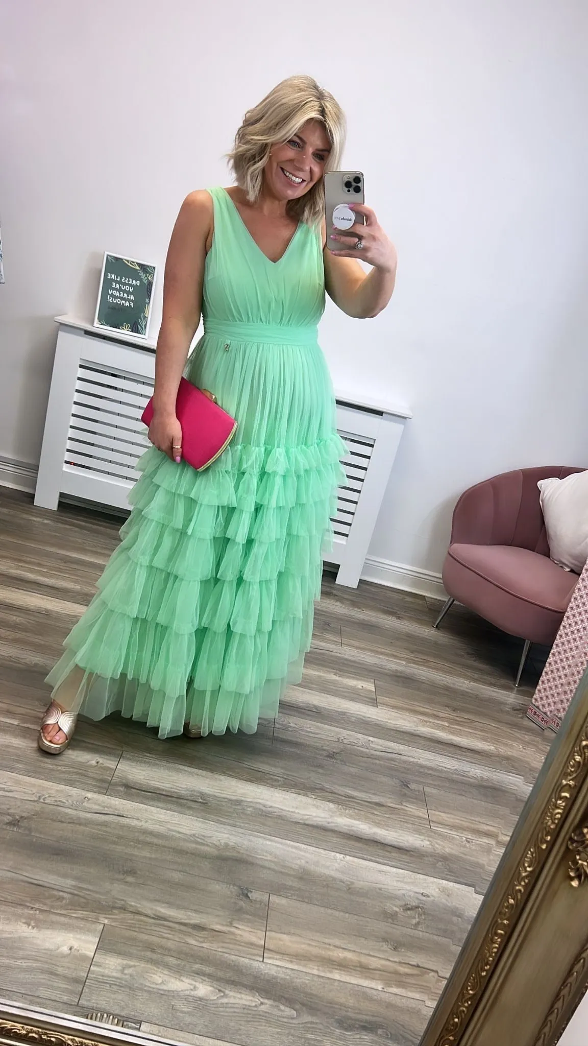 Zartege Midi Dress (Green Water)